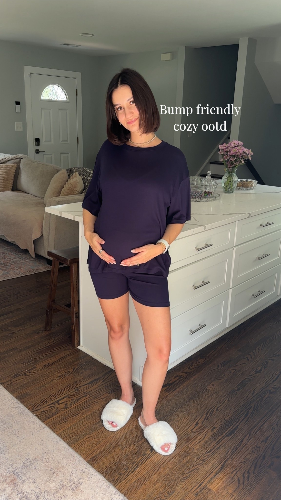 25 weeks in this photo//Wearing my true pre-pregnancy size S with plenty of room to grow!!

#LTKActive #LTKBump #LTKFindsUnder50