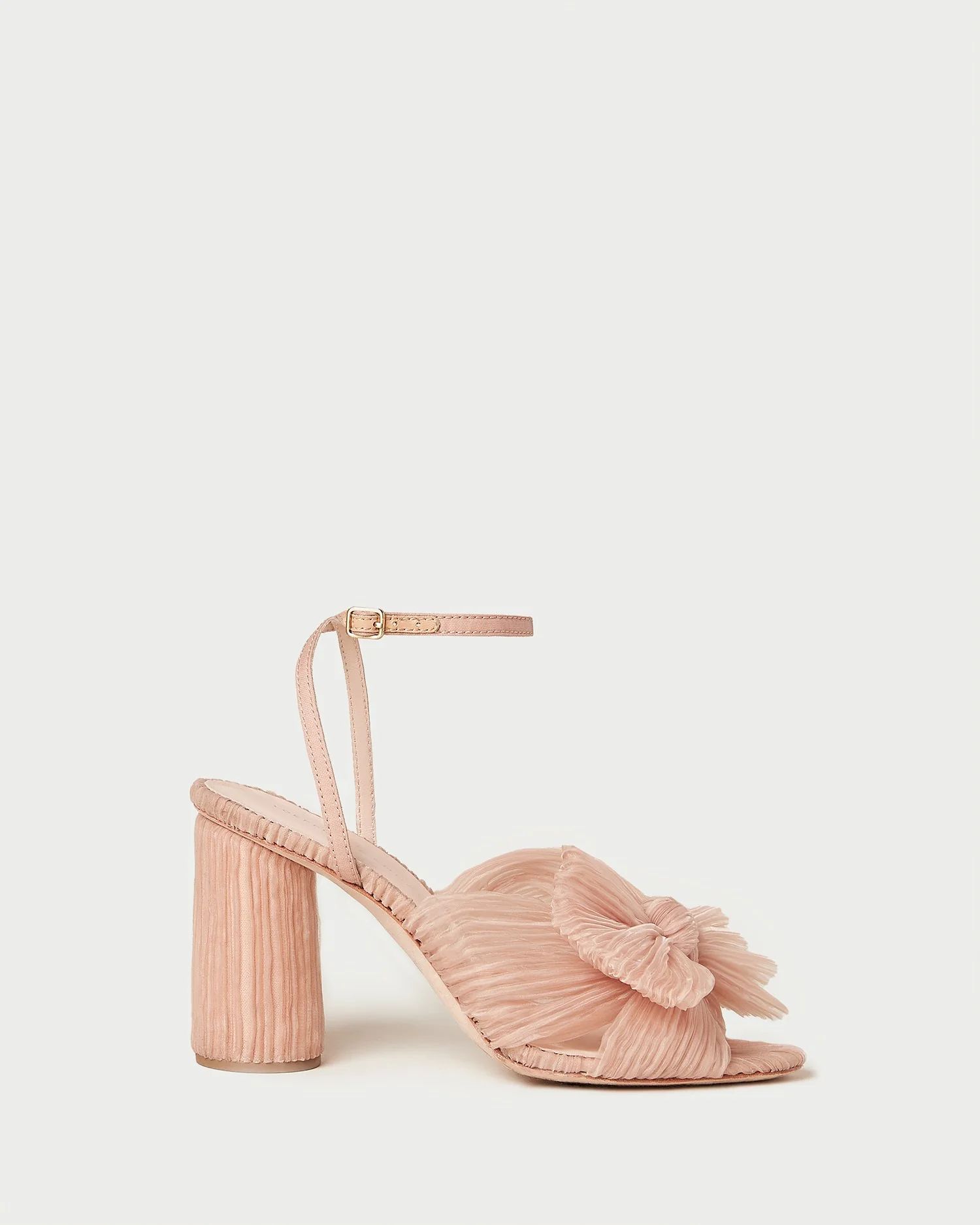 Camellia Pearl Pleated Bow Heel | Loeffler Randall