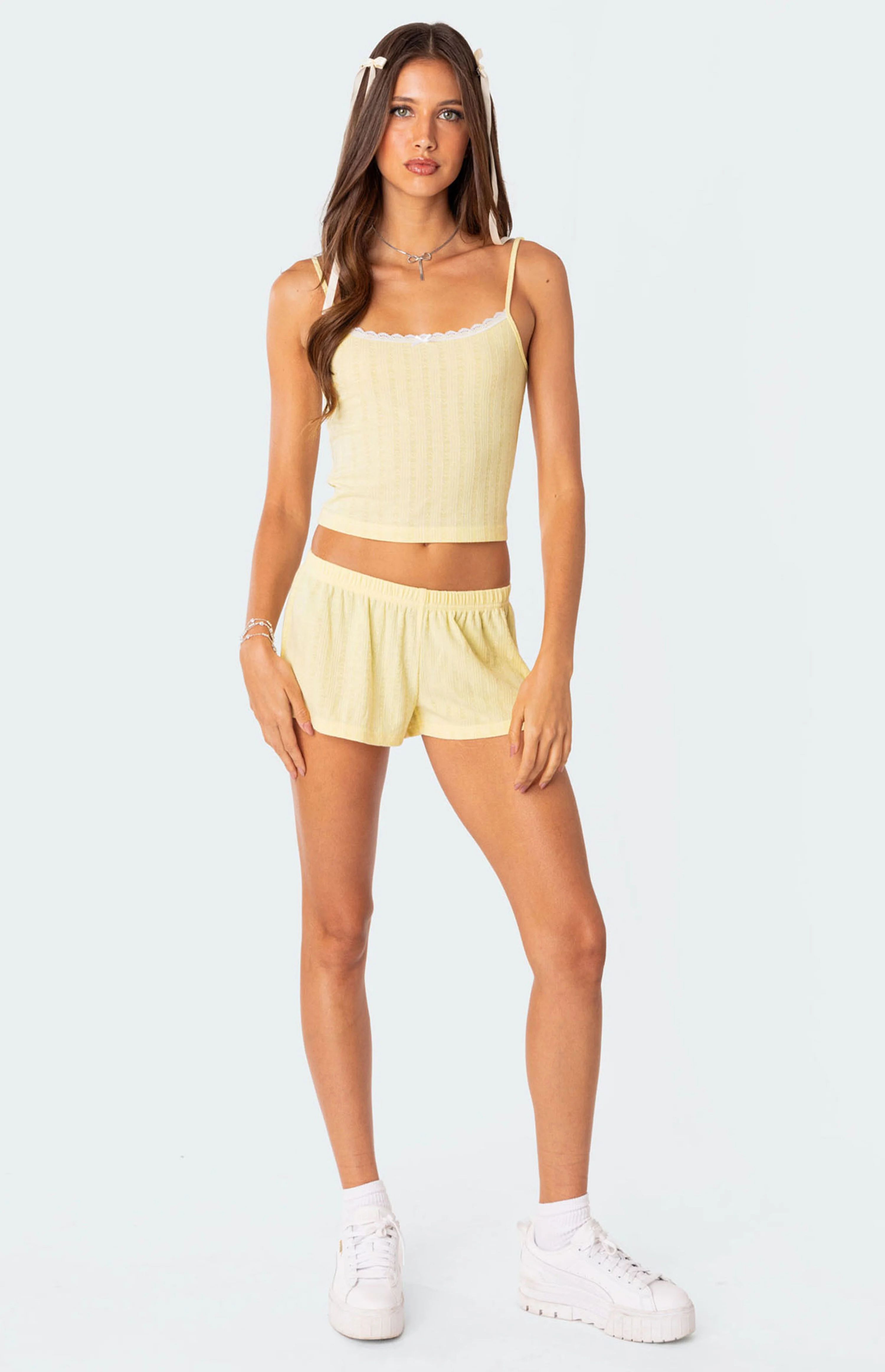 Edikted Irene Pointelle Tank Top | PacSun