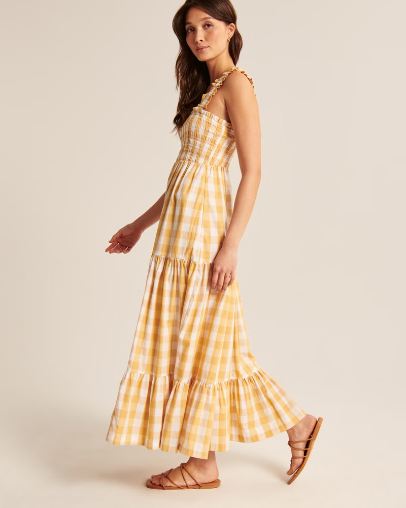Smocked Bodice Easy Maxi Dress | Abercrombie & Fitch (US)