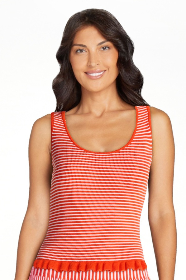 Free Assembly Women's and Women's Plus Ruffle Hem Knit Tank Top, Sizes XS-4X | Walmart (US)
