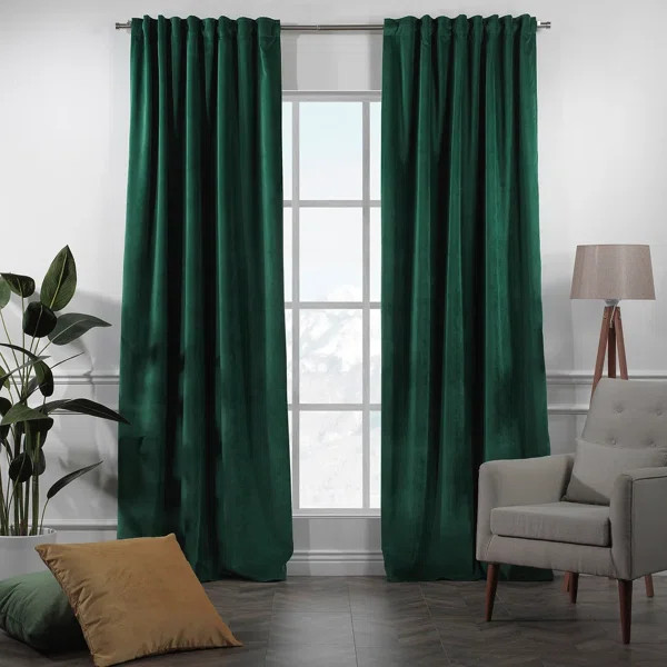 Matte Velvet Extra wide x Extra Long Custom Made Decorative Single Panel | Wayfair North America