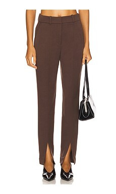 Favorite Daughter Split Decision Pant in Coffee from Revolve.com | Revolve Clothing (Global)