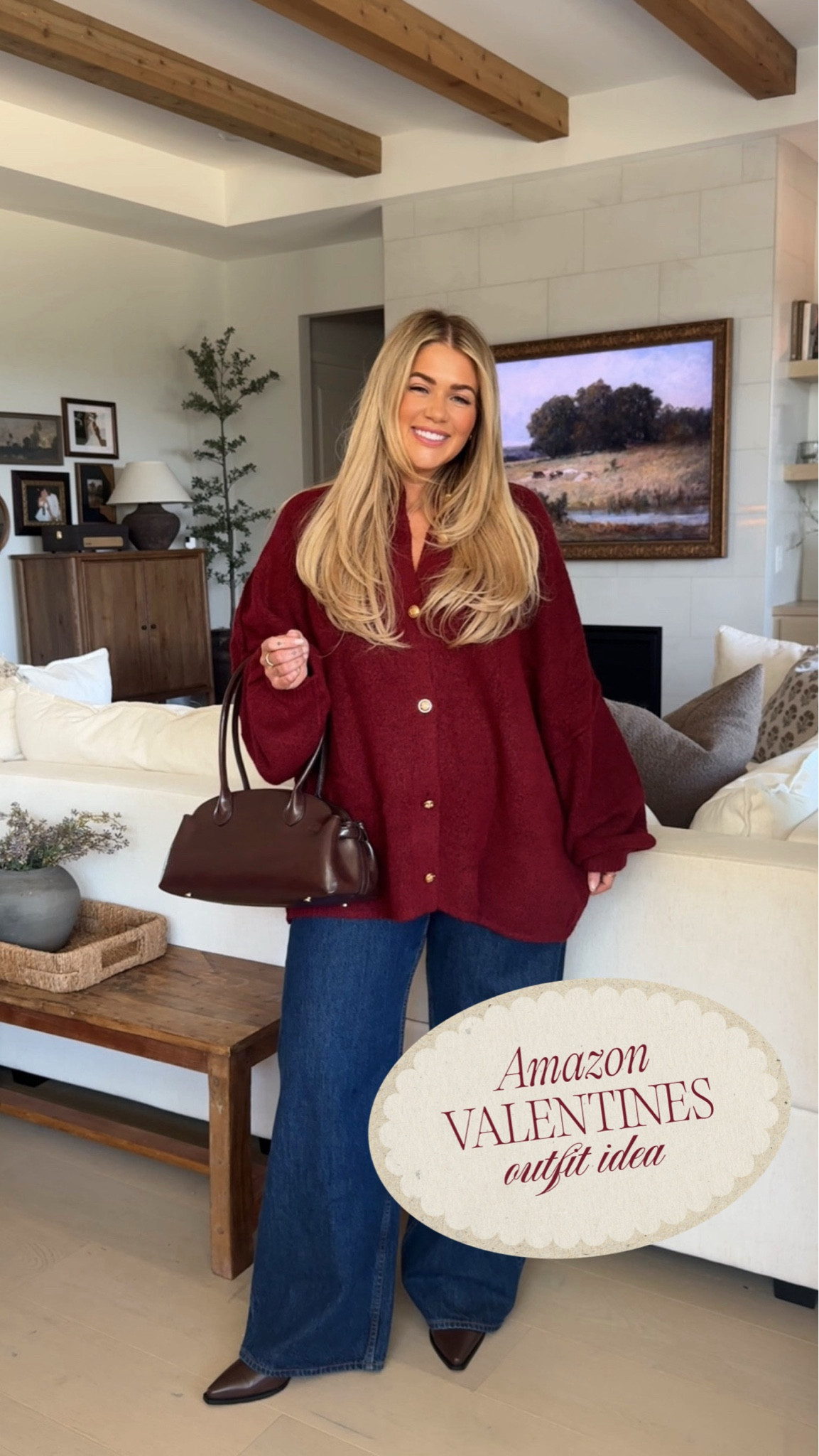 Valentine’s Day outfit idea✨ cardigan is an XL from Amazon 

#LTKValentine