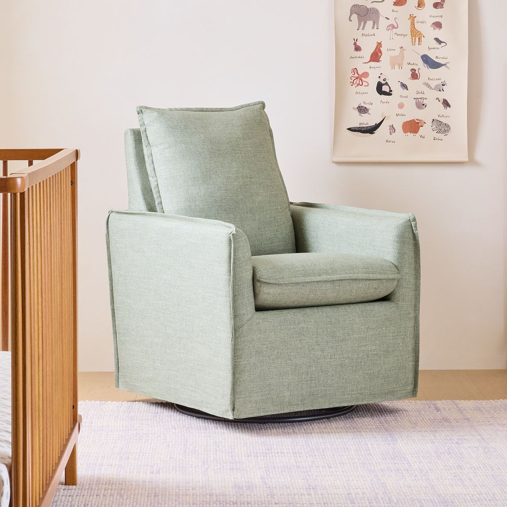 Paxton Slipcover Swivel Glider | West Elm (US)