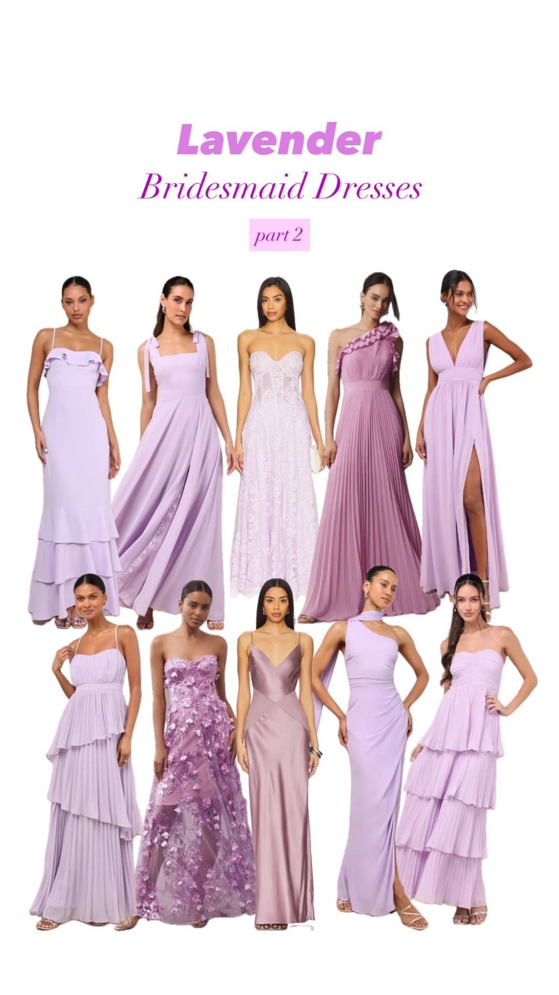 Lavender Lilac Mismatch Bridesmaid Dresses Part 2

Perfect for wedding guest wear or bridesmaid or formal event 

#LTKParties #LTKWedding #LTKSeasonal

#LTKWedding #LTKSeasonal #LTKStyleTip