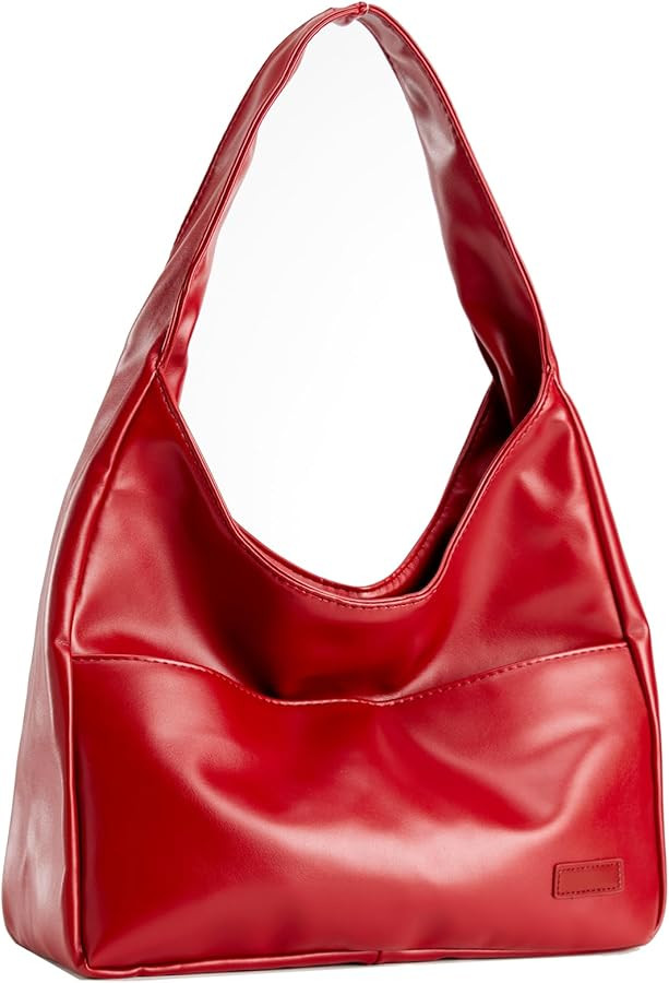 Faux Leather Tote Bag, Shoulder Bag for Women Satchel Handbag Crossbody Soft Women's Hobo Handbag... | Amazon (US)