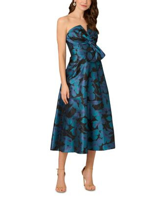 Aidan Mattox Floral Jacquard Midi Dress  | Bloomingdale's Women | Bloomingdale's (US)
