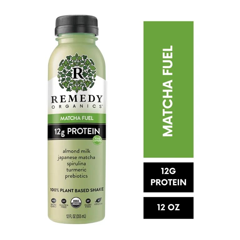 Remedy Organics 100% Plant Based Matcha Oxidants Nutritional Ready to Drink Wellness Shake, 12 fl... | Walmart (US)