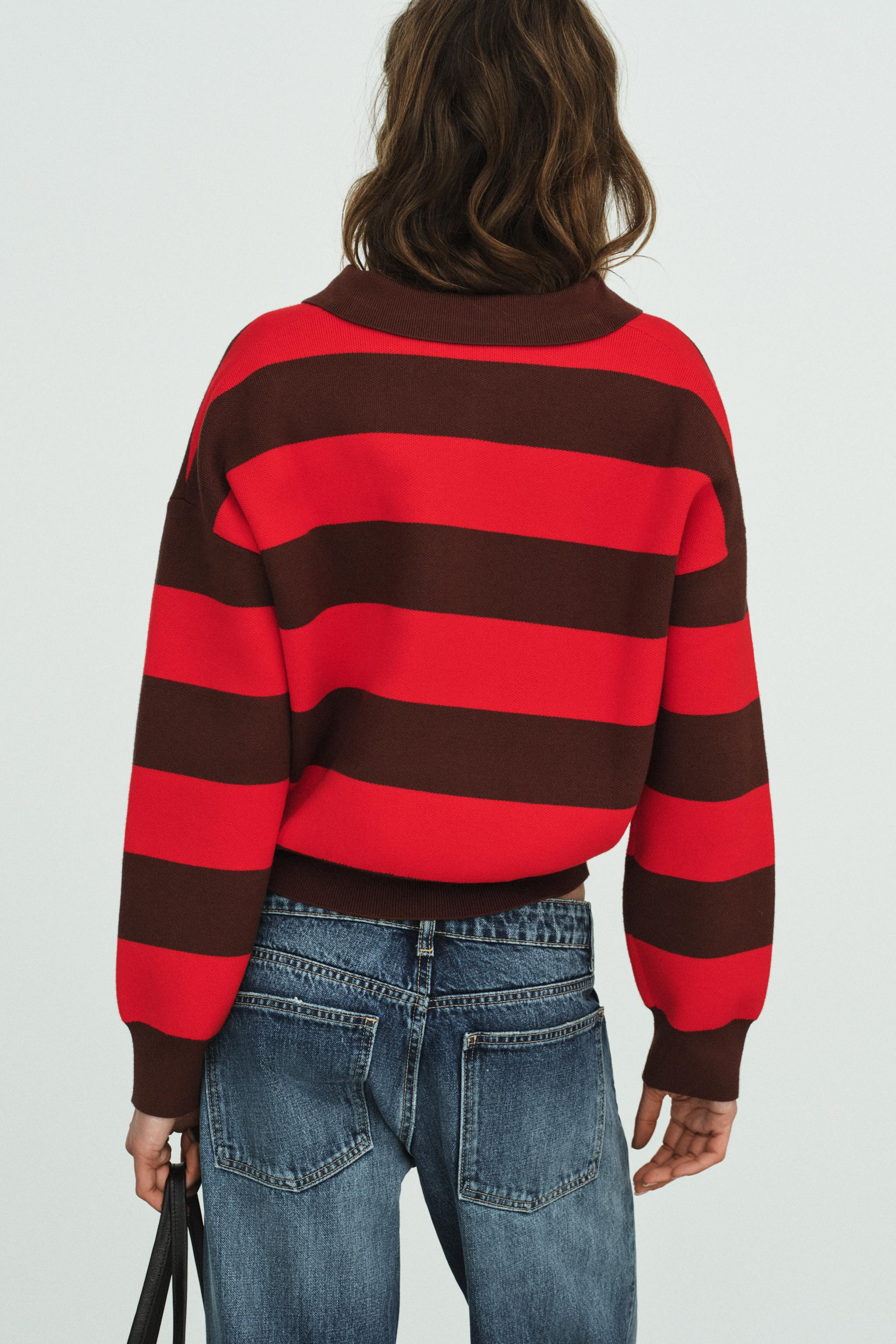 STRIPED KNIT POLO SHIRT | Zara US