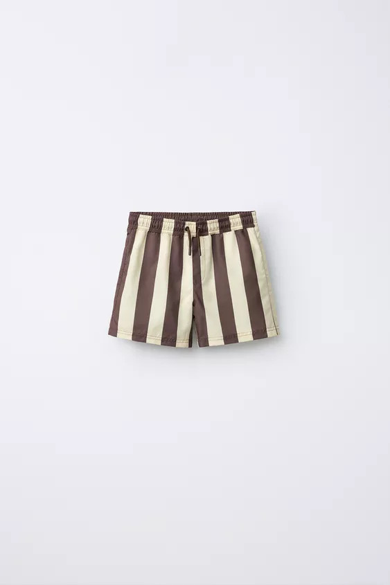 6-14 YEARS/ STRIPED SWIM SHORTS | Zara US