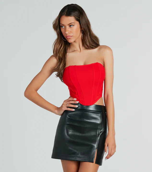 Night-Out Worthy Cropped Corset Top | Windsor Stores