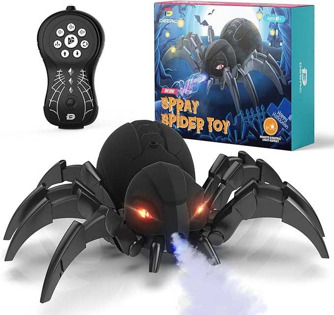DEERC Remote Control Spider, Robot Spide with Spray and Lights, Black Widow Toy for Kids, for Hal... | Amazon (US)