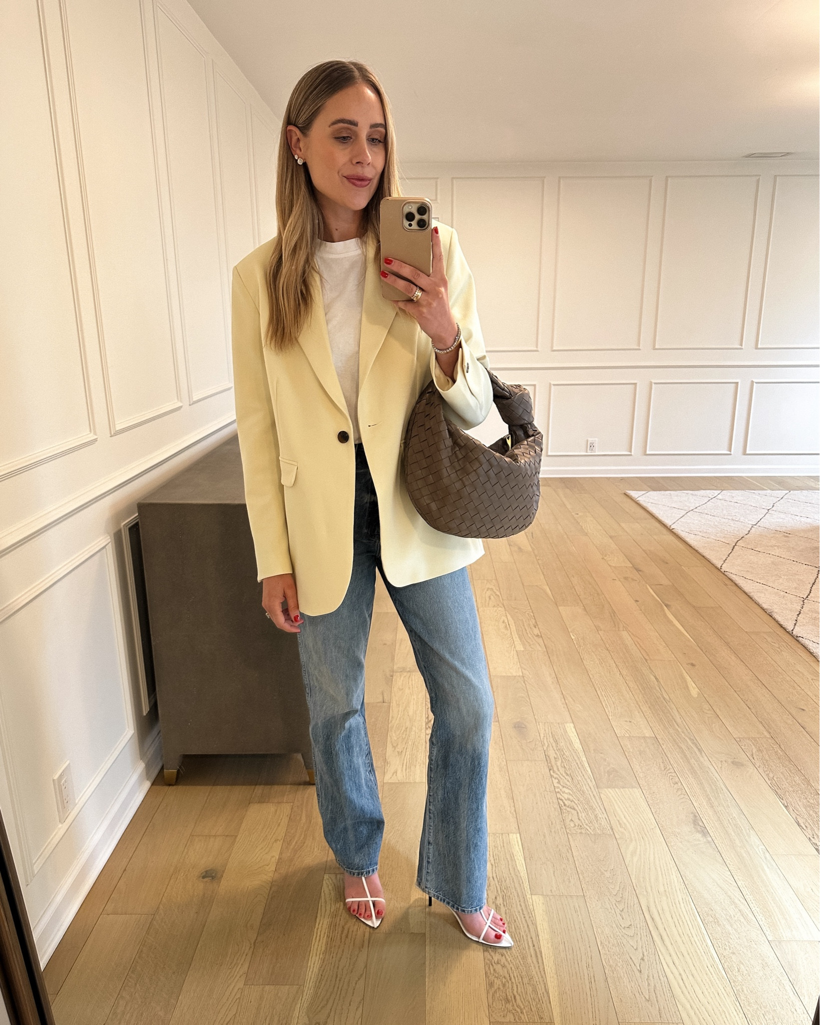 Blazer is from a local boutique so linked similar! 
Tee (size 0), jeans (size up), sandals (tts) #springoutfits #capsule 

#LTKfindsunder100 #LTKstyletip #LTKover40