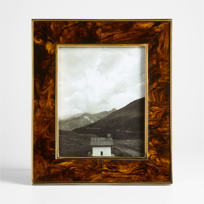 Tortoise Brass Resin 8x10 Picture Frame + Reviews | Crate & Barrel | Crate & Barrel