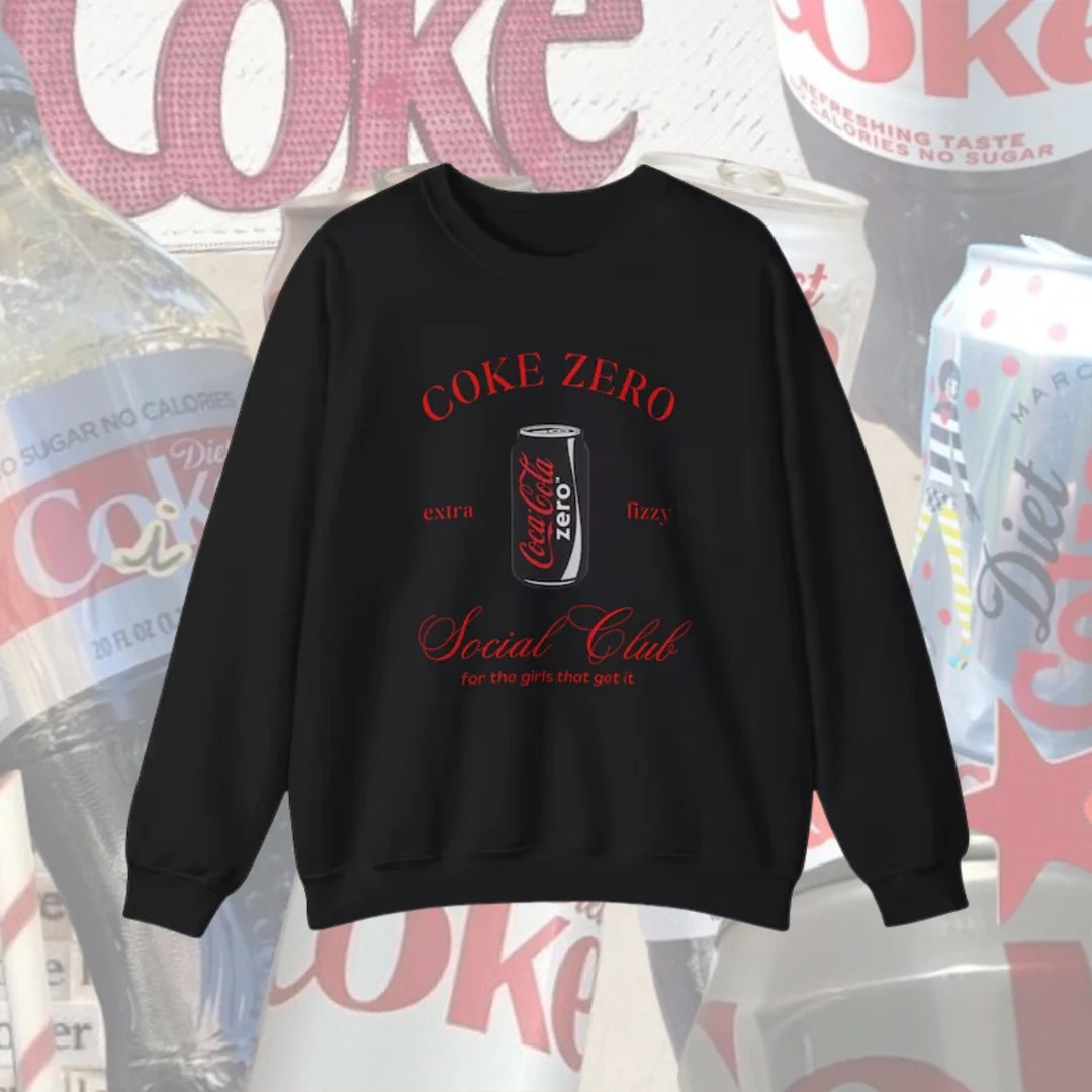 Coke Zero Sweatshirt, Diet Coke Shirt, Gift for Her, Diet Coke Lover, Coke Zero Gift, Coke Zero G... | Etsy (US)