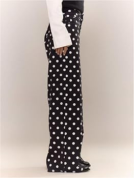MakeMeChic Women's Polka Dots Loose Fit Wide Leg Jeans | Amazon (US)