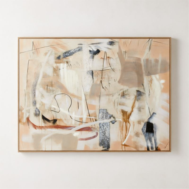 'Freenote' Framed Modern Wall Art 48"x36" | CB2 | CB2