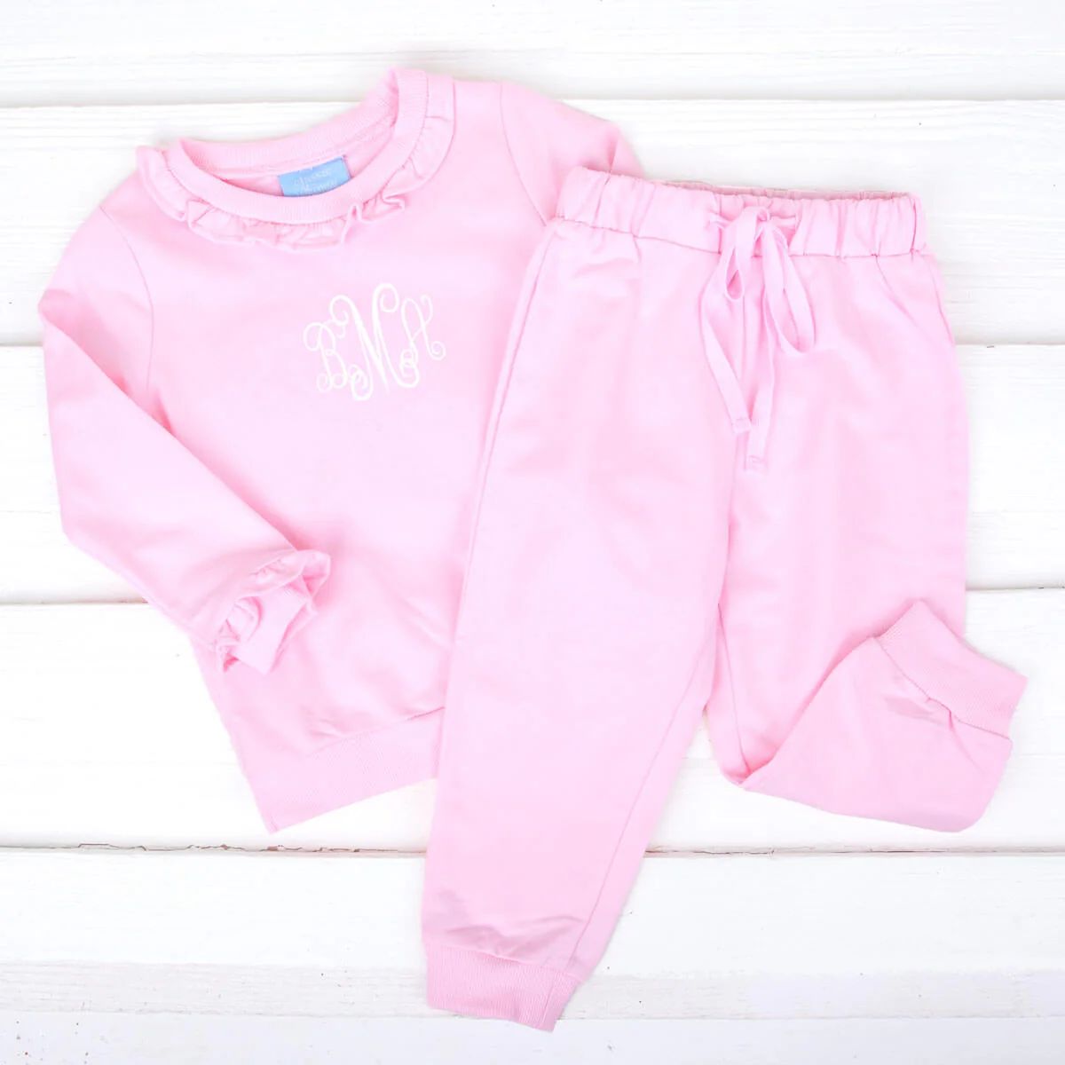 Pink Ruffle Jogger Set | Classic Whimsy