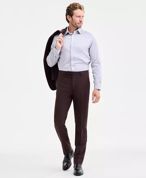 Men's Slim-Fit Solid Dress Pants | Macy's