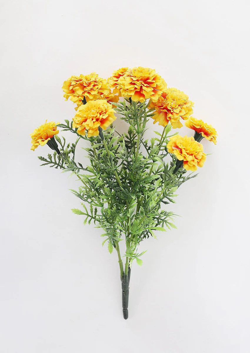 Indoor/Outdoor Artificial Marigold Bush  - 13 | Afloral (US)