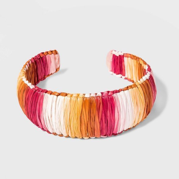 Raffia Wrapped Cuff Bracelet - A New Day™ | Target
