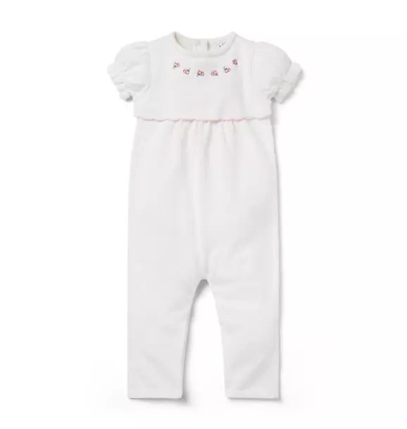 Baby Embroidered Rose One-Piece | Janie and Jack