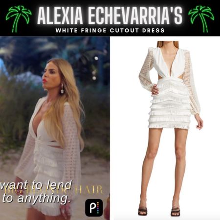 Fringe Binge // Get Details On Alexia Echevarria’s White Fringe Cutout Dress With The Link In Our Bio #RHOM #AlexiaEchevarria 