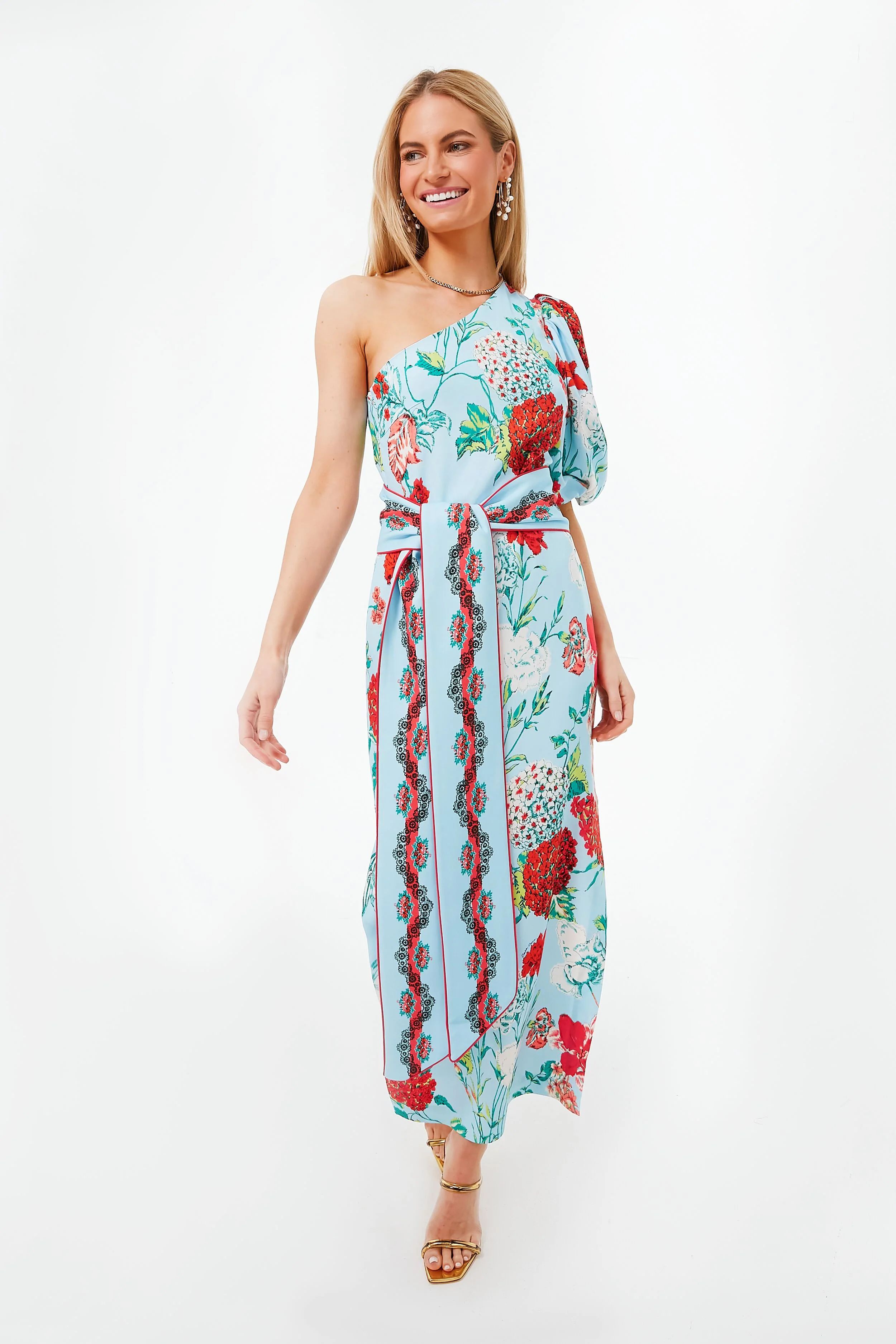 Floral Dew One Shoulder Lucia Dress | Tuckernuck (US)