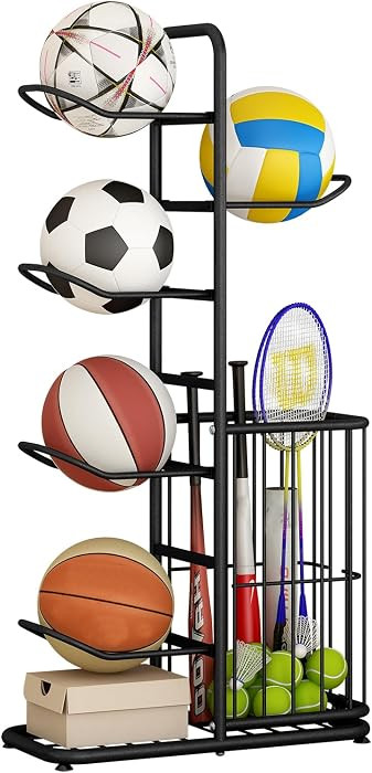 Garage Organizer Für Sportgeräte, Basketball Aufbewahrungsregal, Abnehmbares Standing Rack Halt... | Amazon (DE)