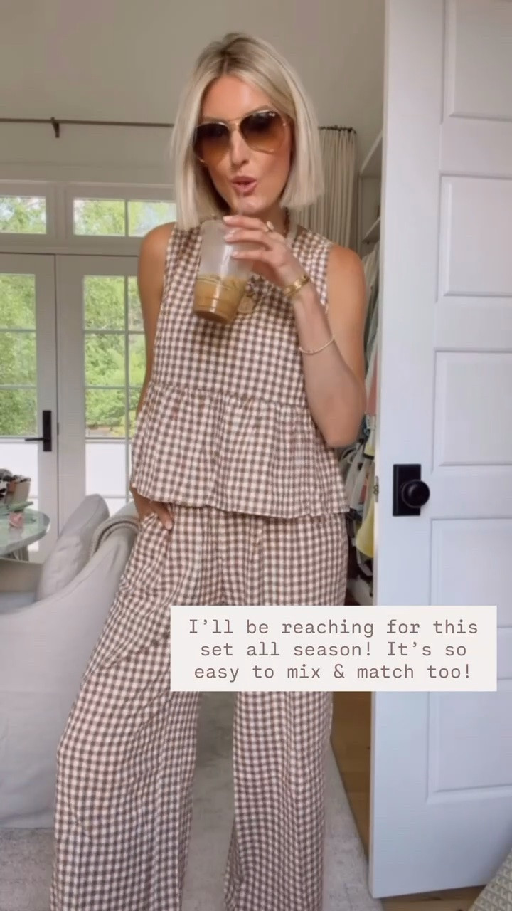 Cannot get over how cute this gingham set is 😍 it comes in several colors! Wearing M for a more flowy fit.

Loverly Grey, gingham matching set, spring fashion, spring outfit ideas

#LTKootd #LTKSeasonal