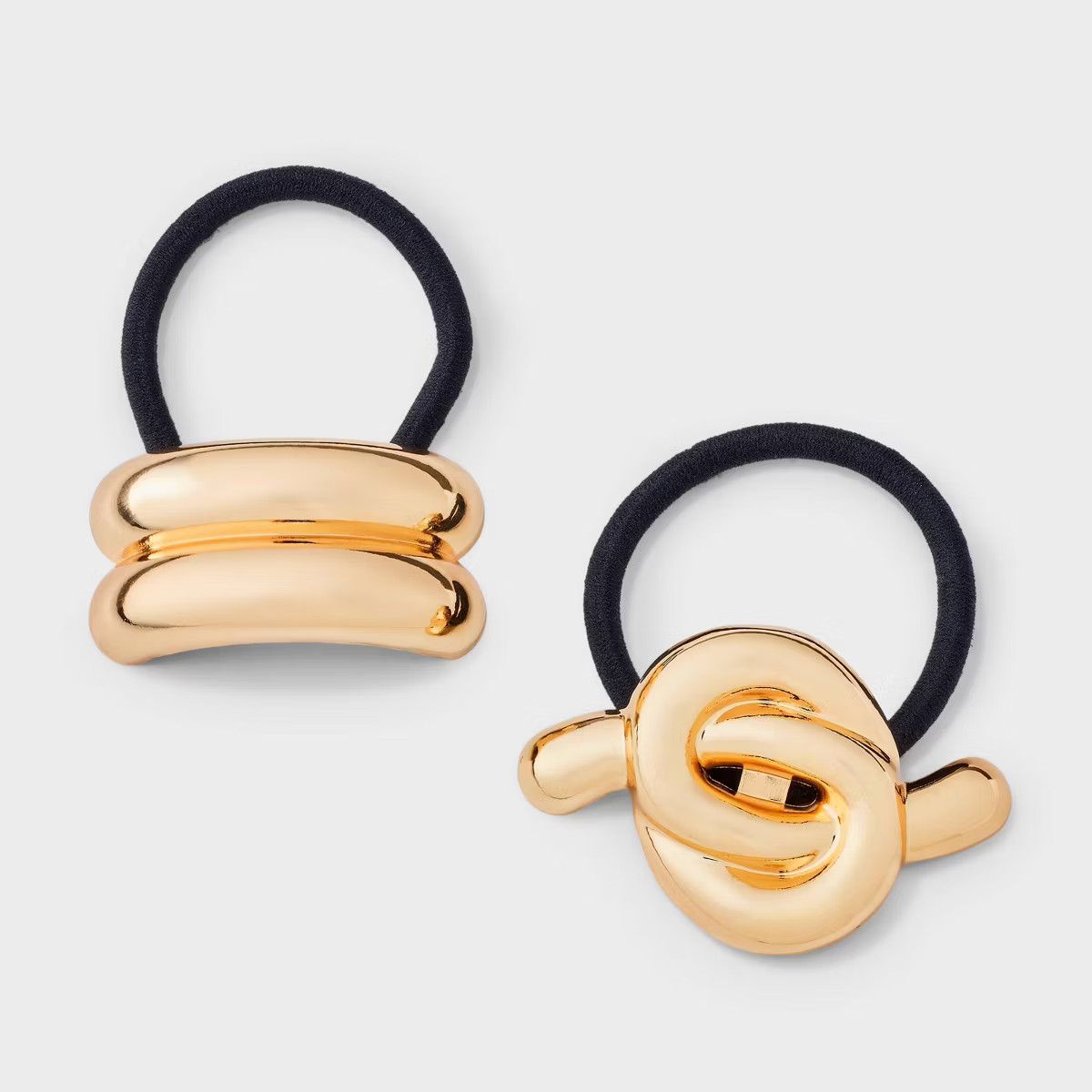 Hair Twister Ponytail Cuff Set 2pc - A New Day™ Gold: Solid Elastic Hair Accessories, All Hair ... | Target