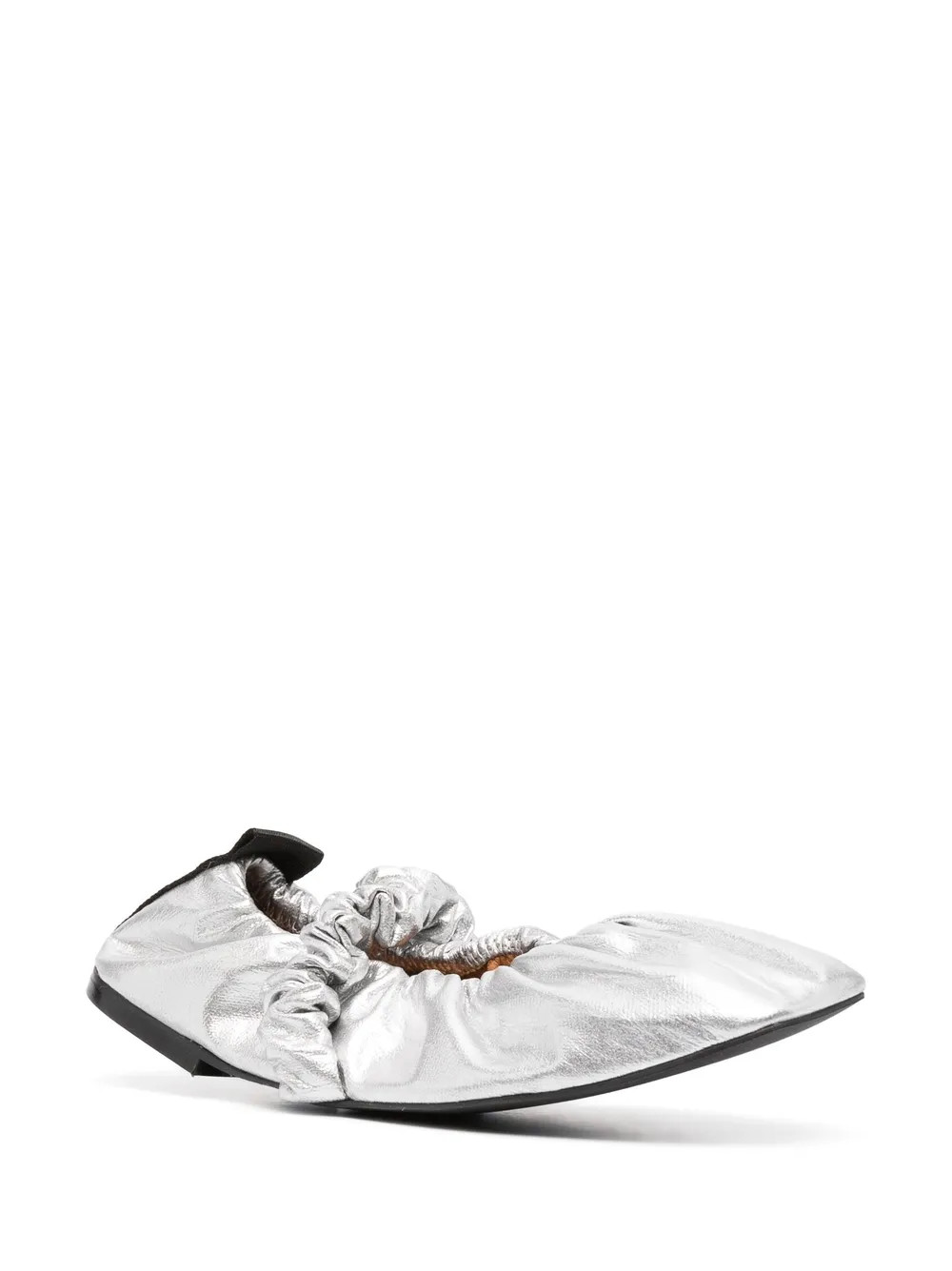 GANNI Scrunchie Ballerina Shoes - Farfetch | Farfetch Global
