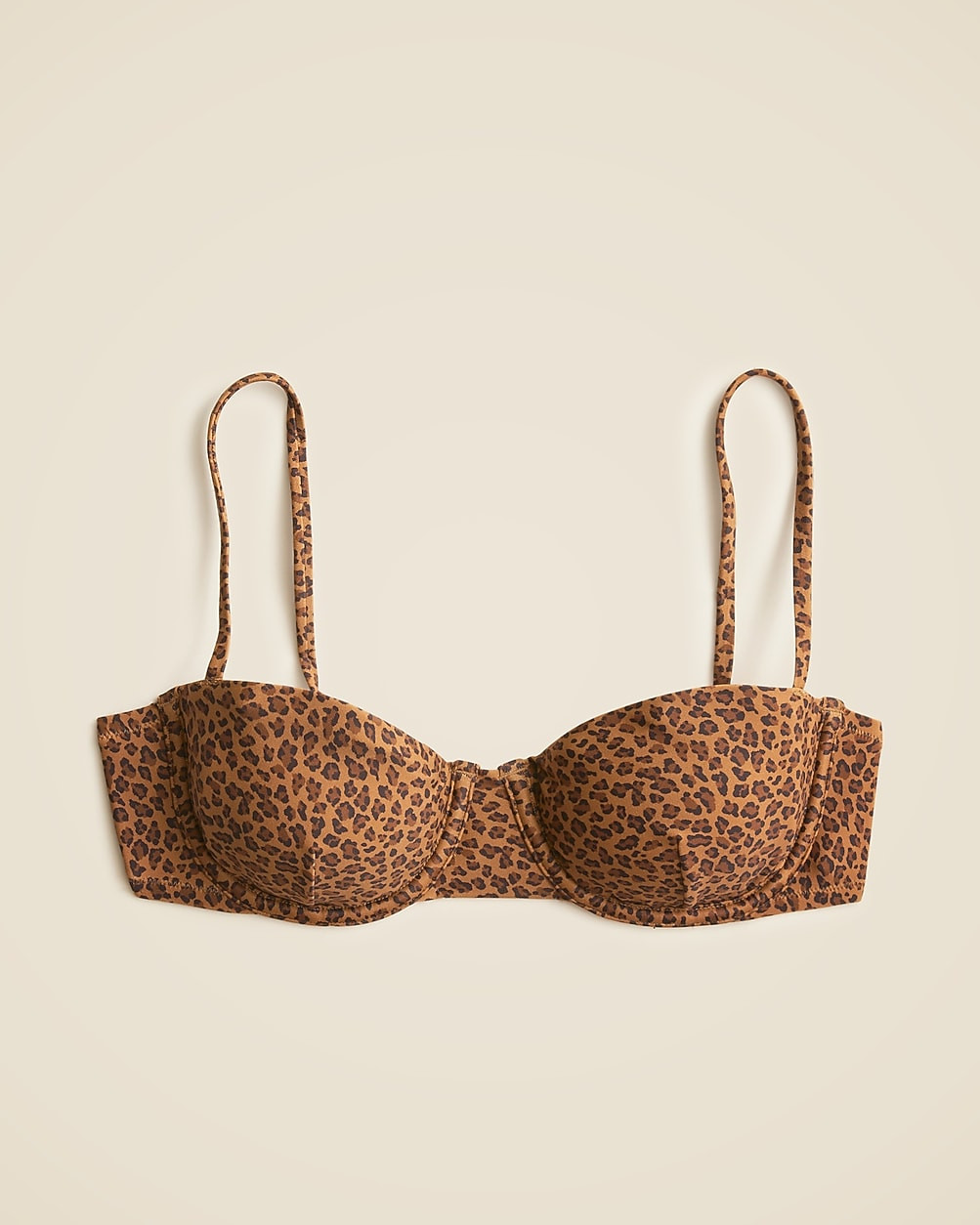 Balconette underwire bikini top in leopard print | J. Crew US