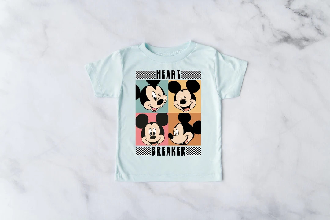 Mickey Mouse Shirt for Valentine's Day Disney Shirt for Boys Disney Shirt for Valentine's Day Mic... | Etsy (US)