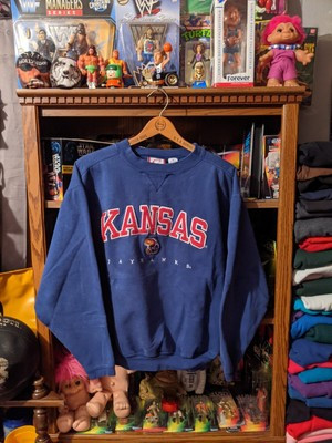 Vintage 90s Cadre Athletic Men's Kansas Jayhawks Blue Sweatshirt sz M Pre Owned  | eBay | eBay US