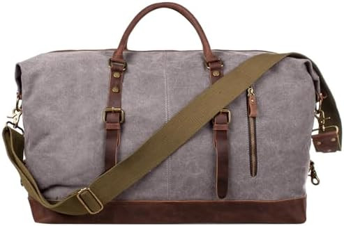 S-ZONE Duffle Bag for Travel Canvas Duffel Bag Carry on Weekender Bag for Men | Amazon (US)