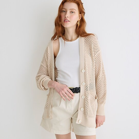 Crochet cardigan sweater | J. Crew US