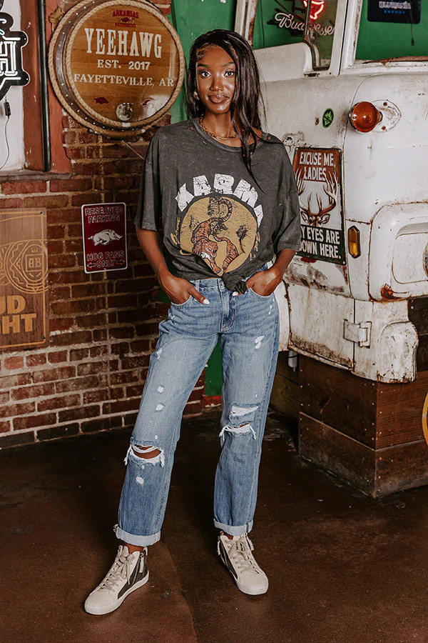 The Amelia High Waist Distressed Jean | Impressions Online Boutique