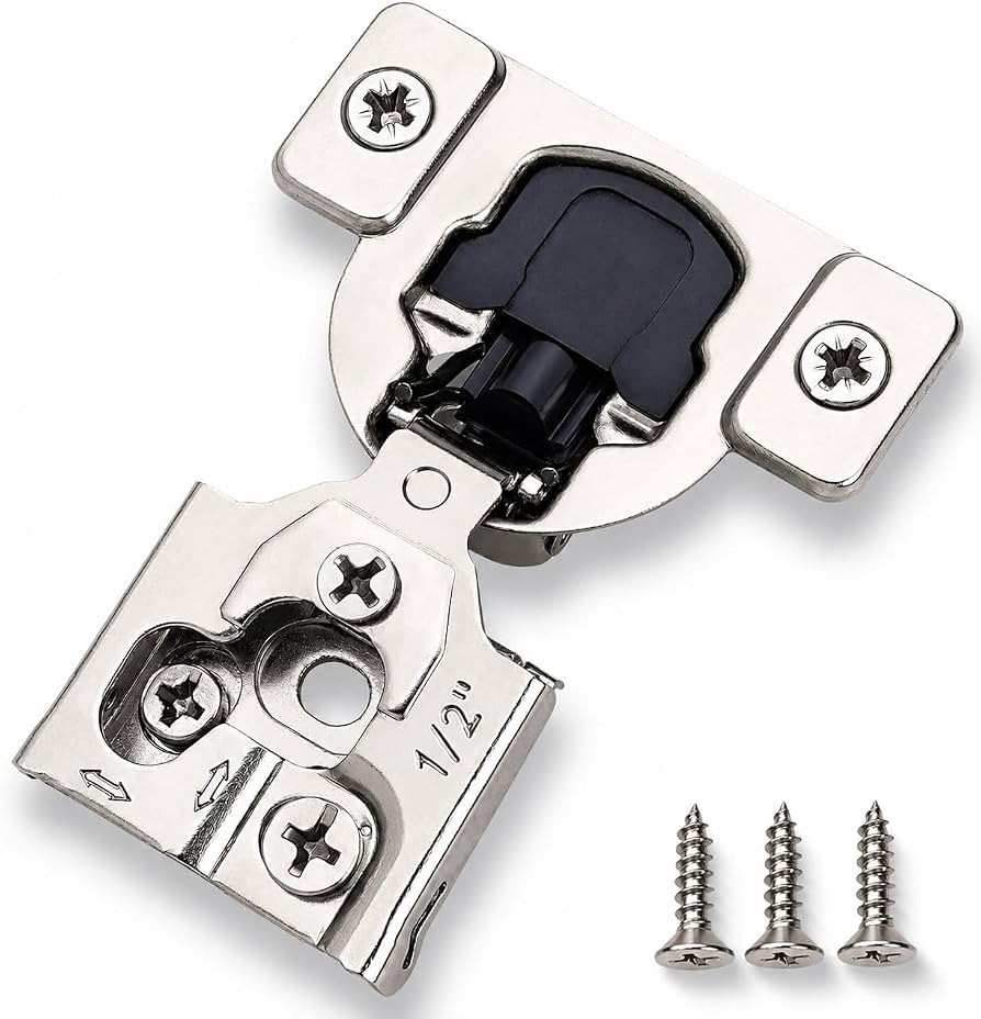 Decobasics 10 Pack Soft Close Cabinet Hinges \u2013 1/2" Overlay for Kitchen Cabinet Doors, Slow ... | Amazon (US)