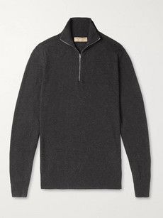 Cashmere And Cotton-blend Half-zip Sweater | Mr Porter Global