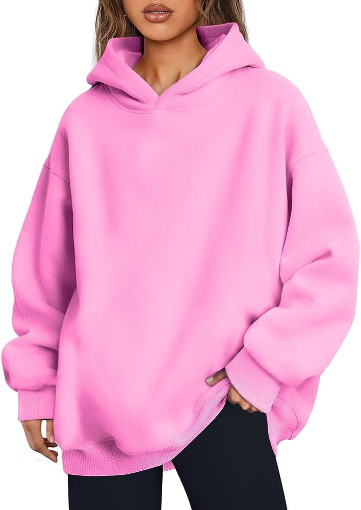 Trendy Queen Women's Oversized Hoodies Fleece Hooded Sweatshirts Comfy Casual Pullover Loose Ligh... | Amazon (US)
