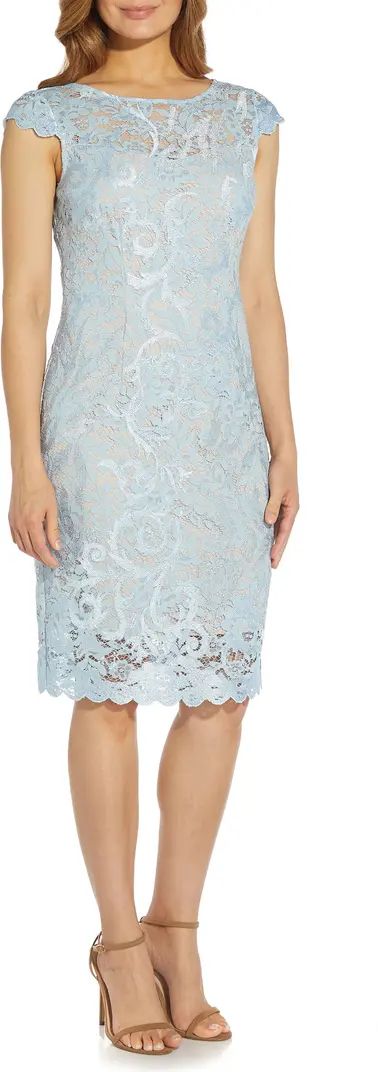 Embroidered Lace Sheath Cocktail Dress | Nordstrom