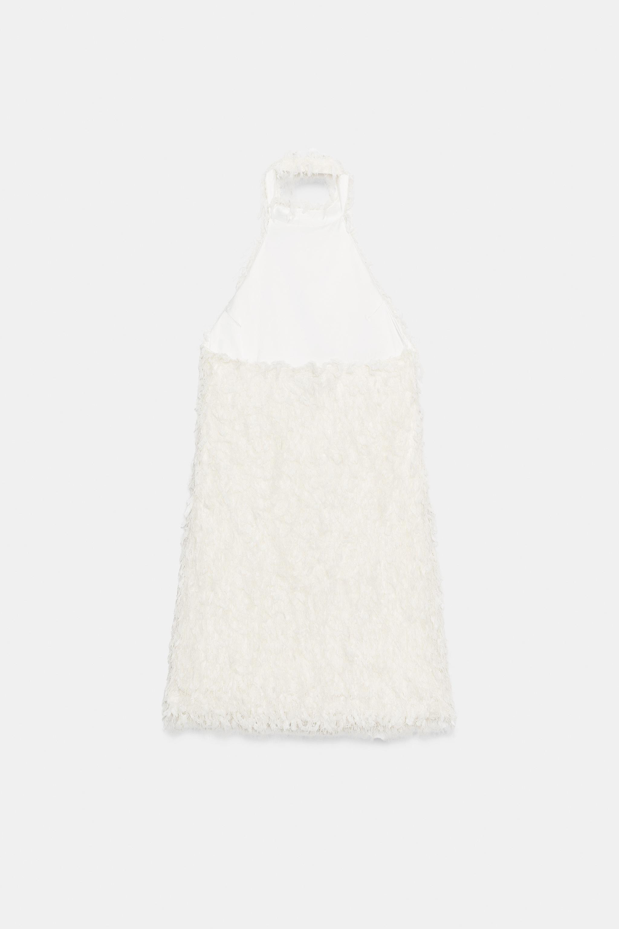 FRINGED KNIT MINI DRESS | Zara US