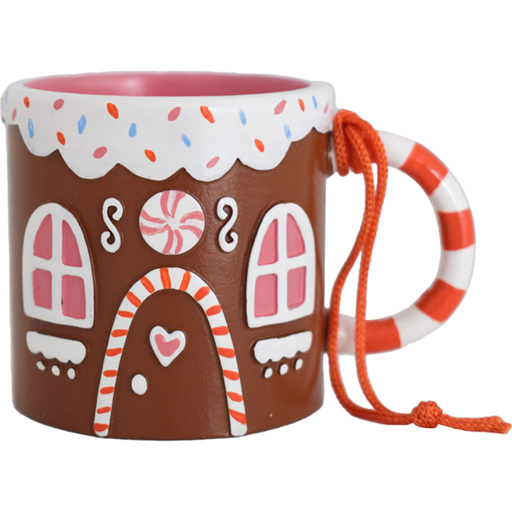 Daydream Society Baking Spirits Bright Gingerbread House Mug Christmas Tree Ornament in Assorted Pre-Pack at Nordstrom | Nordstrom