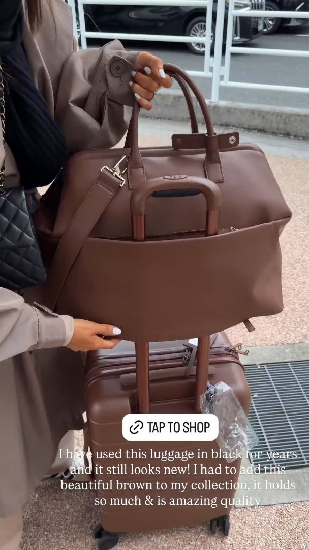Thave used this luggage in black for years and it still looks new! I had to add this beautiful brown to my collection, it holds so much and is amazing quality✨ 

 #LTKmomlife #LTKselfcare #LTKTravel