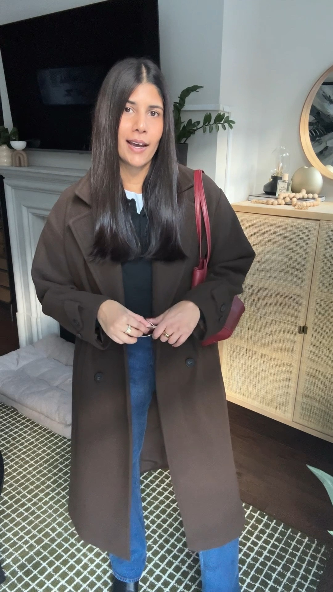 Friday fit! Brown and black with a pop of red! 

#LTKcanada #LTKstyletip #LTKwinter