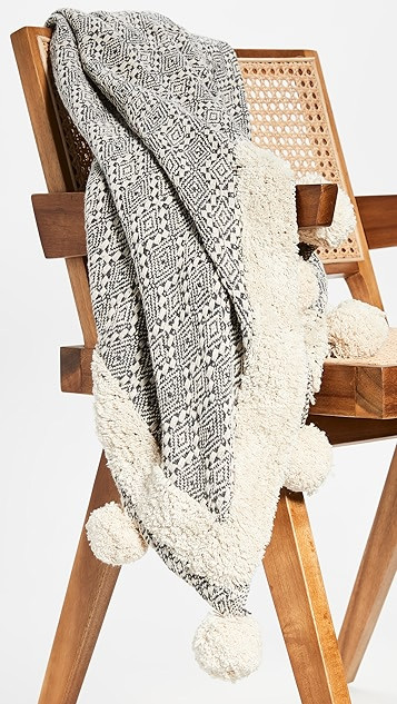 Eccentric Pom Pom Throw Blanket | Shopbop