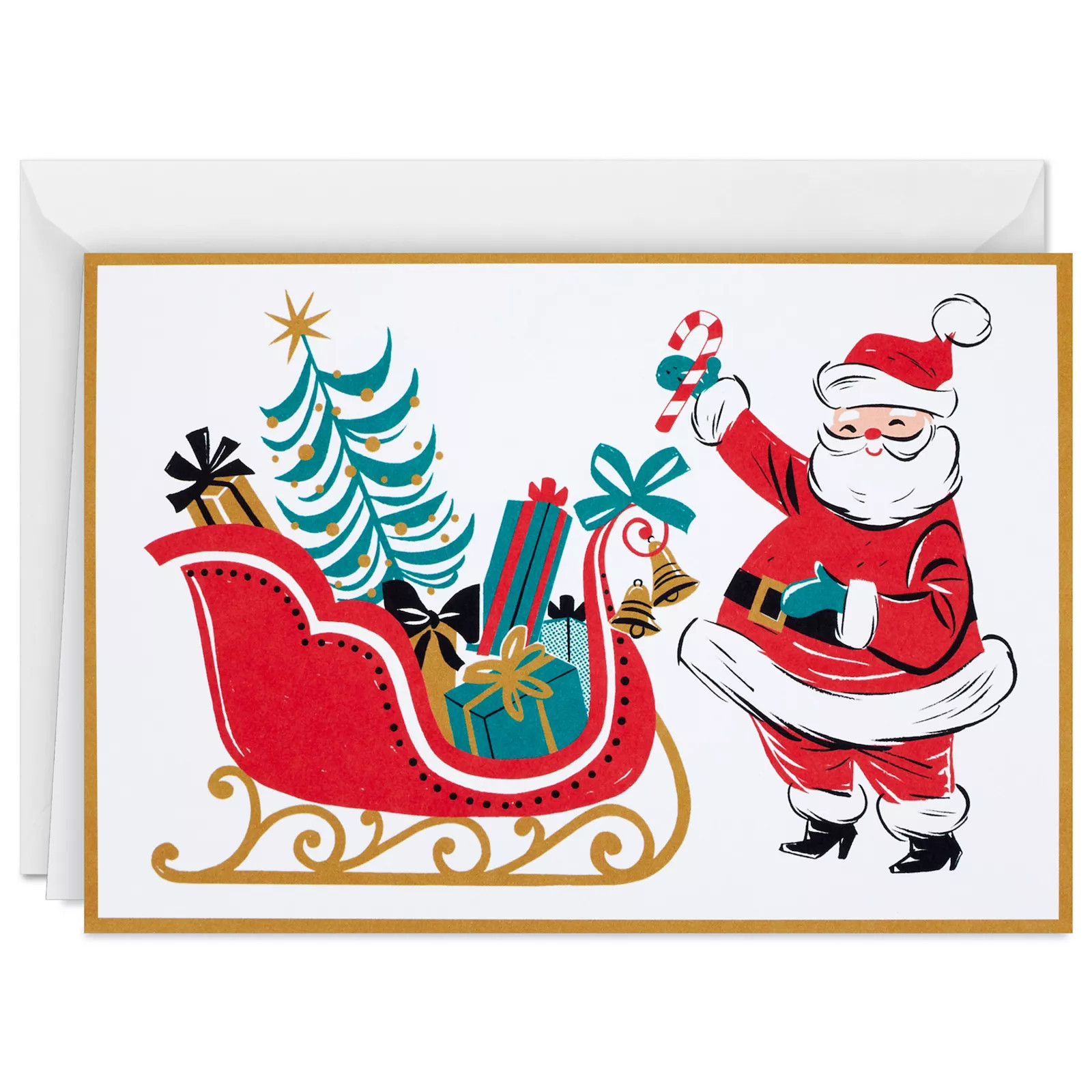 Hallmark Boxed Christmas Cards 16-Pack - Santa and Sleigh, Multi Color | Kohl's