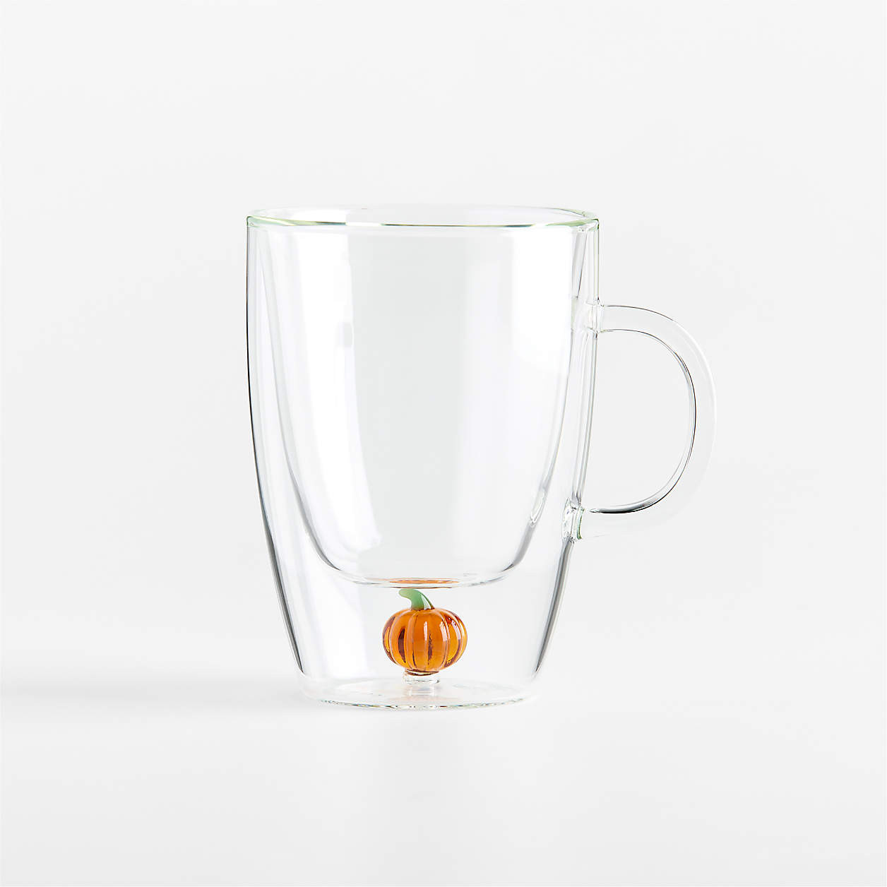 Bodum 10-oz. Pumpkin Icon Double Wall Bistro Mug | Crate & Barrel | Crate & Barrel